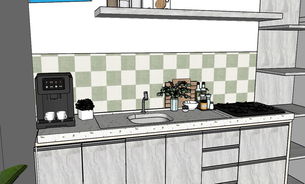 Contemporary Kitchen Render