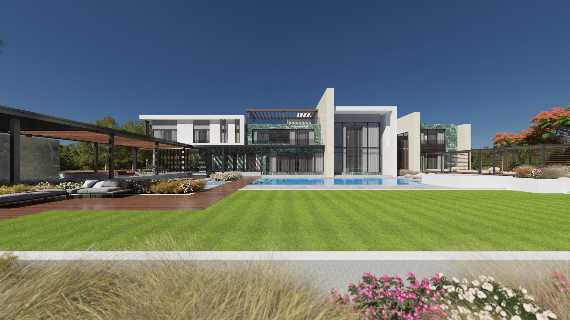 Eighteen Islamabad Villa exterior views