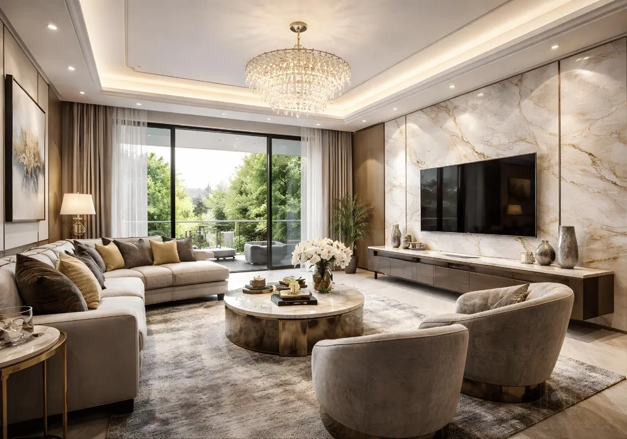 Luxury living room interior design