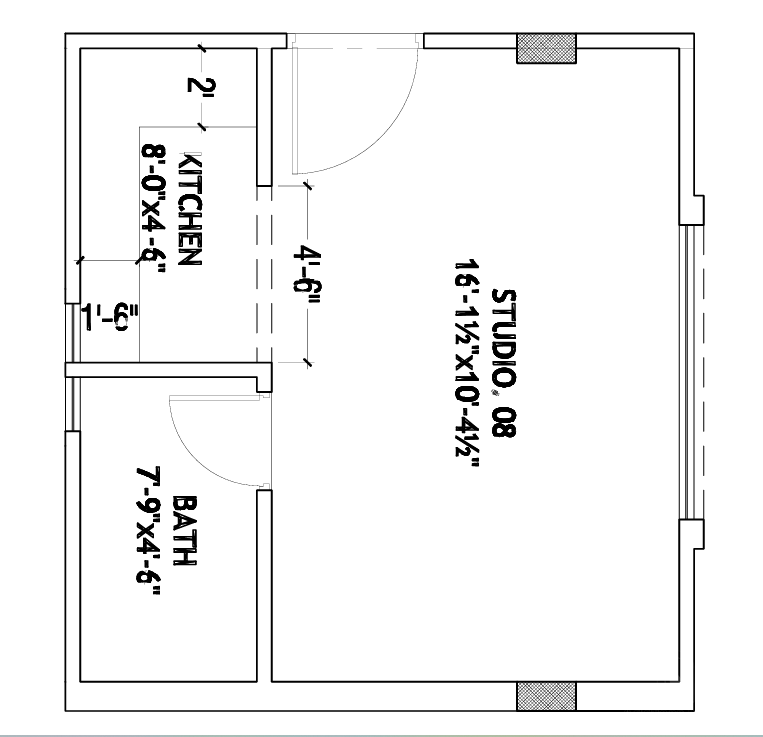 2D floor planning - scaled architectural layout