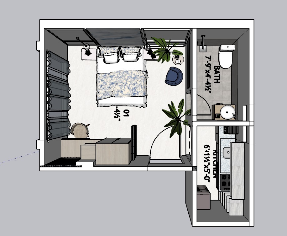 Civil finishing and layout diagram